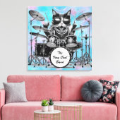*~ Percussionist Cool Cat DRUMMER AP91 Anpassen Leinwanddruck (Insitu (Wohnzimmer))
