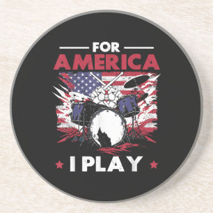 Percussionist Drum Drummer American Flag Patriotic Getränkeuntersetzer