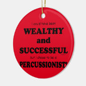 Percussionist Wealthy & Erfolgreich Keramik Ornament (Links)