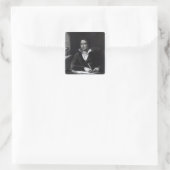 Percy Bysshe Shelley, eingraviert von William Holl Quadratischer Aufkleber (Tasche)