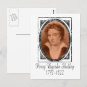 Percy Bysshe Shelley Postkarte (Vorne/Hinten)