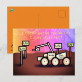 PERCY-MARS-UNTERZEICHNUNGEN DES LEBENS Postkarte v (Vorne/Hinten)