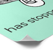 Percy Penguin "Brain.exe Has Stopped" Poster (Ecke)