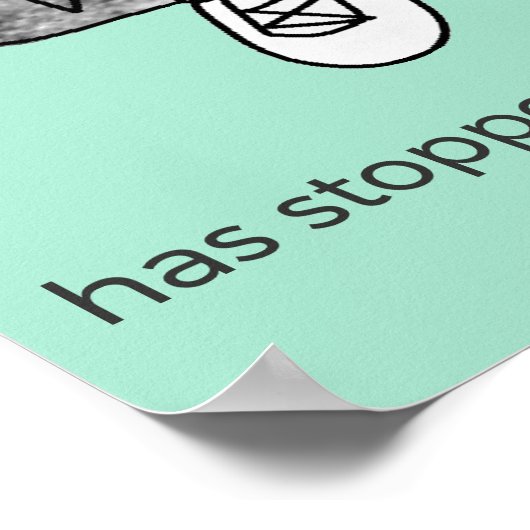 Percy Penguin "Brain.exe Has Stopped" Poster (Ecke)