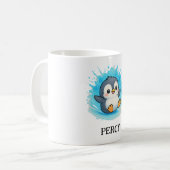 Percy Pinguin Tasse – Individuelles Geschenk mit s (Vorderseite Links)