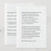 Percy - Romantic Poem Wedding Invitation Einladung (Vorne/Hinten)