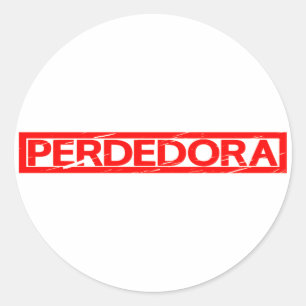 Perdedora-Briefmarke Runder Aufkleber