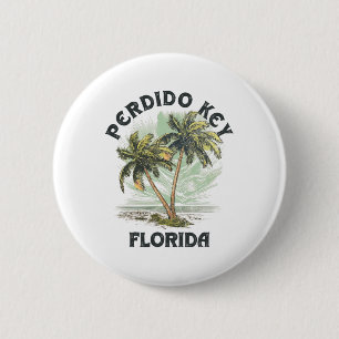 Perdido Key Florida Palmen Vintage Strand Für Männ Button