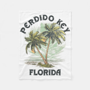 Perdido Key Florida Palms Vintage Strand Für Männe Fleecedecke