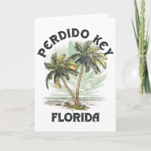 Perdido Key Florida Palms Vintage Strand Für Männe Karte