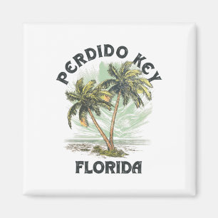 Perdido Key Florida Palms Vintage Strand Für Männe Magnet