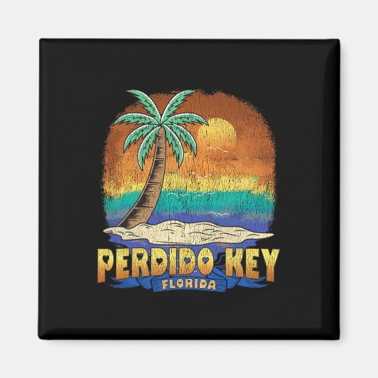 Perdido Key Florida Vintag Distressive Souvenir Magnet (Vorne)