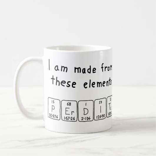 Perdita Periodenname Tasse (Links)
