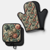 Perditionshistorie - Gotik Viktorianisch Ofenhandschuh & Topflappen-Set (Vorderseite/Rückseite)