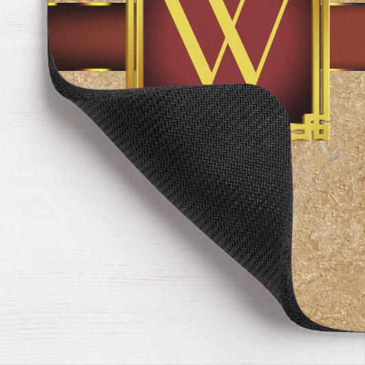 Perdonalized Tan Chamois Leather Print Mousepad (Ecke)