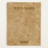 Perdonalized Tan Chamois Leather Print Planer (Vorderseite)