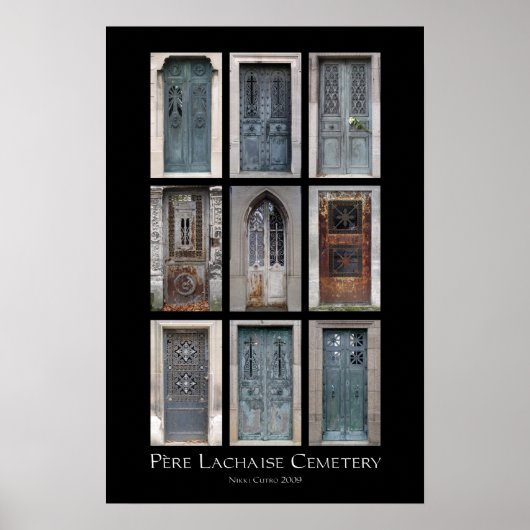 Père Lachaise Friedhof Crypt Print Poster (Vorne)