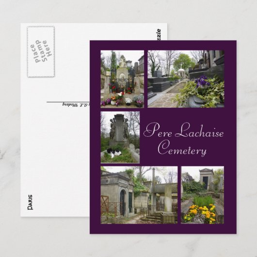 Pere Lachaise Postkarte (Vorne/Hinten)