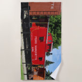 Pere Marquette Caboose A986 Strandtuch (Vorderseite)