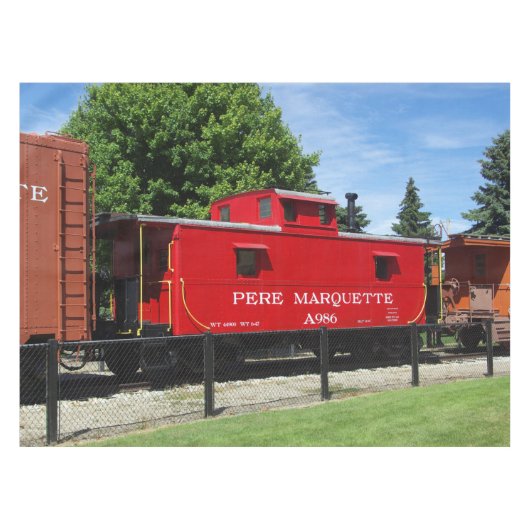 Pere Marquette Caboose A986 Tischdecke (Vorderseite (Horizontal))