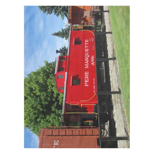 Pere Marquette Caboose A986 Tischdecke (Vorderseite)