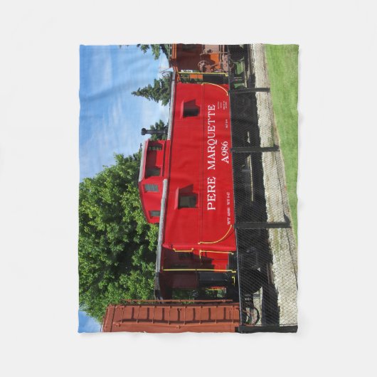 Pere Marquette Caboose Fleece Decke (Vorderseite)