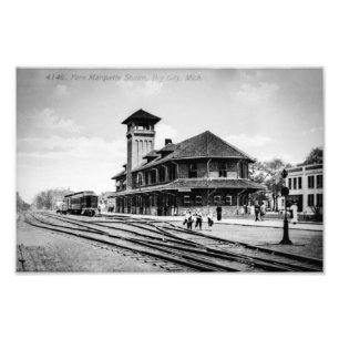 Pere Marquette Railroad Depot, Bay City, MI Fotodruck