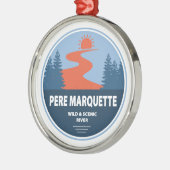 Pere Marquette Wild und Landschaftlicher Fluss Ornament Aus Metall (Links)