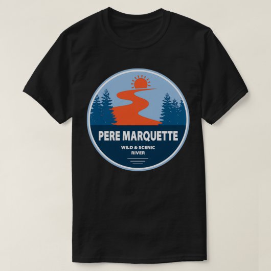 Pere Marquette Wild und Landschaftlicher Fluss T-Shirt (Design vorne)