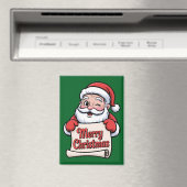 Père Noël Clin d'Œil 🎅 "Merry Christmas" Magnet (In Situ (Geschirrspüler))