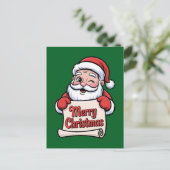 Père Noël Clin d'Œil 🎅 "Merry Christmas" Postkarte (Stehend Vorderseite)