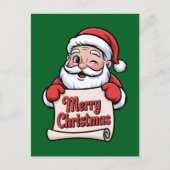 Père Noël Clin d'Œil 🎅 "Merry Christmas" Postkarte (Vorderseite)