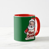 Père Noël Clin d'Œil 🎅 "Merry Christmas" Tasse (VorderseiteRechts)
