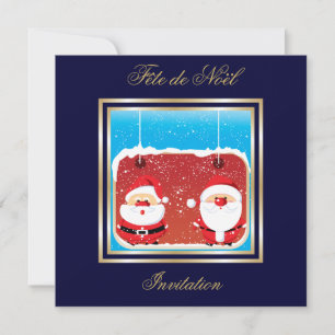 Père Noël Fête de Noël Einladung