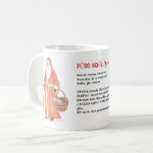 Père Noël French Father Weihnachtswörterbuch Kaffeetasse (Vorderseite Links)