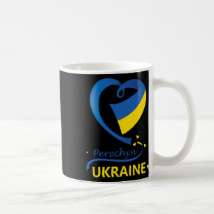 Perechyn Ukraine Nationalflagge Herz-Emblem Wappen Kaffeetasse