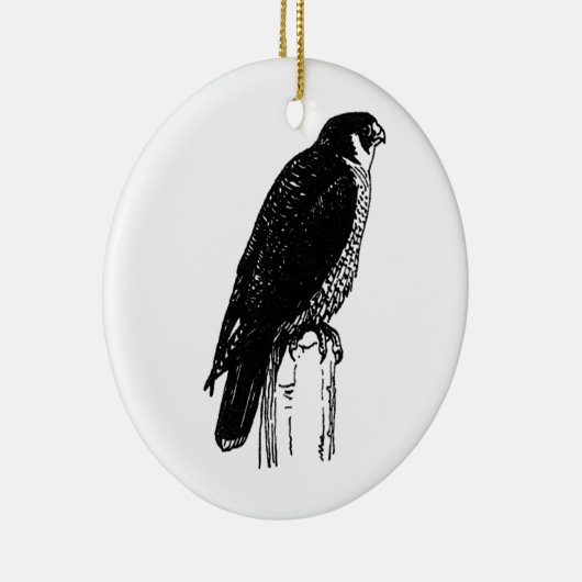 Peregrine Falcon (Abbildung) Keramik Ornament (Rechts)