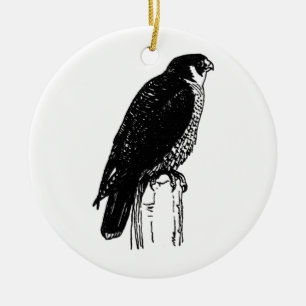 Peregrine Falcon (Abbildung) Keramik Ornament