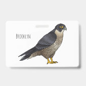 Peregrine falcon bird Cartoon Illustration Ausweis (Rückseite)