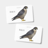 Peregrine falcon bird Cartoon Illustration Ausweis (Vorder- & Rückseite)