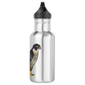 Peregrine falcon bird Cartoon Illustration Edelstahlflasche (Rechts)