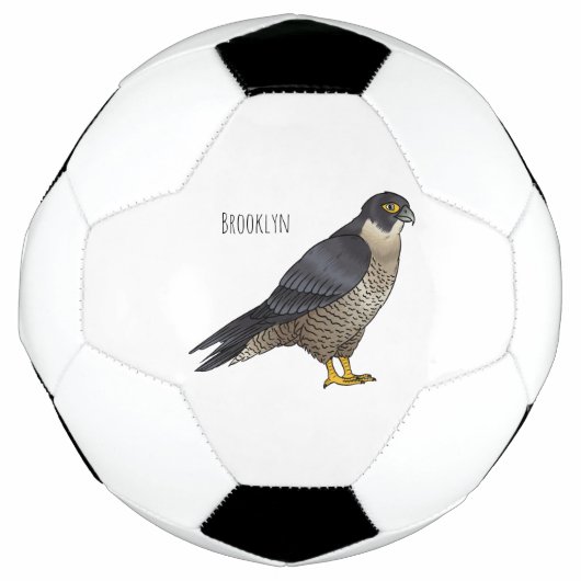 Peregrine falcon bird Cartoon Illustration Fußball (Vorderseite)
