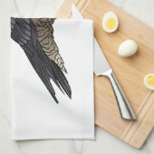 Peregrine falcon bird Cartoon Illustration Geschirrtuch (Viertel Falte)