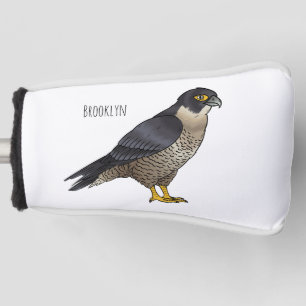Peregrine falcon bird Cartoon Illustration Golf Headcover