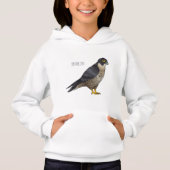 Peregrine falcon bird Cartoon Illustration Hoodie (Vorderseite)