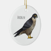 Peregrine falcon bird Cartoon Illustration Keramik Ornament (Rechts)
