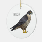 Peregrine falcon bird Cartoon Illustration Keramik Ornament (Links)