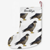 Peregrine falcon bird Cartoon Illustration Kleiner Weihnachtsstrumpf (Rückseite)