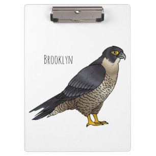 Peregrine falcon bird Cartoon Illustration Klemmbrett