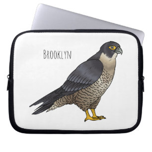 Peregrine falcon bird Cartoon Illustration Laptopschutzhülle